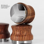 Coffee Distributor, Hand Coffee Leveler, 304 Stainless Steel Espresso Coffee Tamper with Rosewood Handle, Unifrpm Extraction Espresso Tamper, Mirror Polished Coffee Leveler for Coffee Lovers(53mm) - Image 6