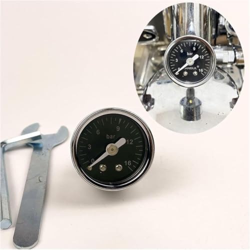 E61 Automatic Coffee Pressure Gauge, Brewing Head Pressure Gauge Modification with Thermometer, 58mm Coffee Machine Pressure Monitoring Tool for Standard Espresso Machines - Image 4