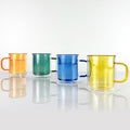 Cloudnola 12.85oz Double Wall Insulated Mugs, High Heat Borosilicate Glass, Set of 4, Multicolored Set, for Coffee, Latte, Tea, Cappucino, Hot Chocolate by CloudnolaClocks