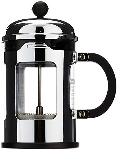 Bodum Chambord 4 Cup French Press Coffee Maker with Locking Lid Stainless Steel, 17-Ounce by Bodum