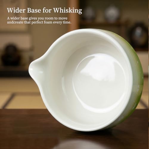 6 Pcs Matcha Whisk Set, Includes Matcha Bowl, Whisk and Holder, Bamboo Scoop and Spoon, Stainless Steel Sifter – Premium Matcha Tea Set for Beginners & Tea Lovers, Daisy - Image 6