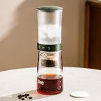Bincoo Drip Cold Brew Coffee Maker,450ml High Borosilicate Glass Ice Drip Coffee Brewer,Adjustable Dual-Outlet Drip Speed, Constant Pressure Brewing - Image 4