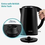 Secura Original Stainless Steel Double Wall Electric Water Kettle 1.8 Quart with Auto Shut-Off & Boil-Dry Protection, Black Onyx SWK-1701DA/HB-3227B - Image 4