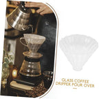 POPETPOP 10pcs Thickened Borosilicate Glass Coffee Dripper for Versatile Brewing for Use Coffee Making Tool - Image 6
