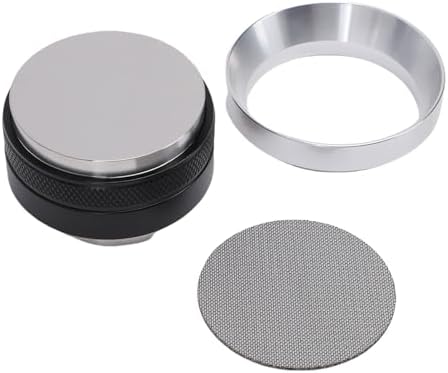 Stainless Steel Coffee Tamper Dosing Ring Puck Screen Coffee Machine Accessories Kit with Dosing Funnel for Espresso Portafilter (58mm) - Image 4