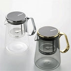 Glass Tea Maker Pot Kettle Infuser Teapot with Filter 700ML Water Separation Inner Magnetic Switch Tea Filtration Container Cup(W 700ML 4 Cups) - Image 2