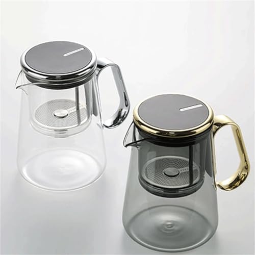 Glass Tea Maker Pot Kettle Infuser Teapot with Filter 700ML Water Separation Inner Magnetic Switch Tea Filtration Container Cup(W 700ML 4 Cups) - Image 2