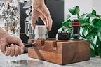 IKAPE 58MM Espresso Tamper Kit 6 IN 1 Silver, Coffee Tamper, Espresso Distributor, Magnetic Dosing Funnel, Puck Screen 2pcs, Espresso Knock Box & Station 2 IN 1 - Image 4