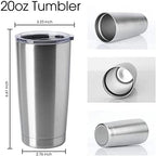 HASLE OUTFITTERS 20oz Tumblers Stainless Steel Mugs with Lid Double Wall Vacuum Insulated Coffee Cups for Cold & Hot Drinks (20oz-Stainless Steel, 12 Pack) - Image 2
