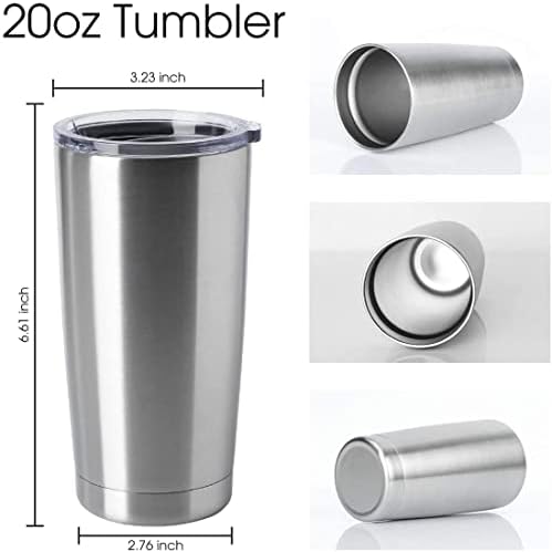 HASLE OUTFITTERS 20oz Tumblers Stainless Steel Mugs with Lid Double Wall Vacuum Insulated Coffee Cups for Cold & Hot Drinks (20oz-Stainless Steel, 12 Pack) - Image 2