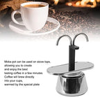GOWENIC 2 Cup Stovetop Espresso Maker, Pot Classic Italian Coffee Maker Espresso Maker Stovetop, 100ML Double Stainless Steel, DIY Conduit Coffee Pot - Image 6