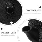 Xmas Cast Iron Tetsubin Iron Teapot 0.3l Black for Stovetop - Image 7