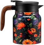 Vintage Floral Tea Stainless Steel Tea Kettle Drip-Proof Tea Pot With Tea Infuser Mini Thermo Coffee Pot Home Teaware (Style 7) by Unknown