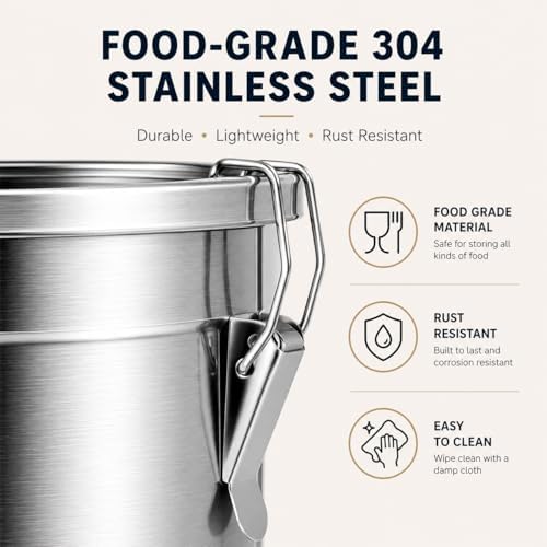 21L Stainless Steel Airtight Food Storage Container With Locking Lid - Image 3