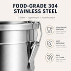 21L Stainless Steel Airtight Food Storage Container With Locking Lid - Image 3
