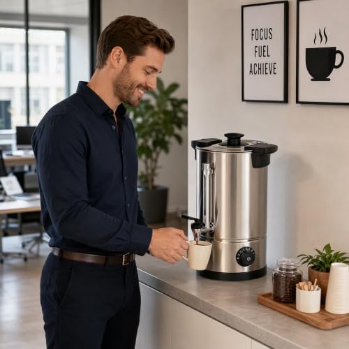 6.1L Commercial Coffee Urn,Stainless Steel Large Coffee Maker - Image 5