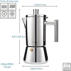 Easyworkz Diego Stovetop Espresso Maker 4Cup 6.8 oz Induction Moka Pot, Bundled with Retro Stainless Steel Coffee Spoon With Black Walnut Handle,10g - Measuring Spoon - Image 3