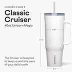 Corkcicle Cruiser Tumbler with Handle & Straw, 40 oz, Unicorn Magic - Image 2