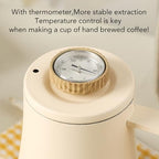 AUNMAS Gooseneck Electric Kettle with Temperature Control 600ml Stainless Steel Pour Over Kettle with Built in Thermometer for Coffee Tea Home Camping - Image 3