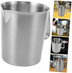 Stainless Steel Milk Frothing Pitcher Cup 1000ml with Handle - Image 6