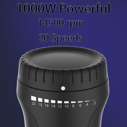 1000W 5-in-1 Immersion Hand Blender - 20 Speeds, Stainless Steel Stick Blender with Mixing Beaker, Chopper Bowl, Milk Frother, Egg Whisk for Smoothie, Baby Food, Sauces Red,Puree, Soup - Image 7