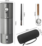 Portable Electric Burr Coffee Grinder, Stainless Steel Burrs,Grey - Image 2