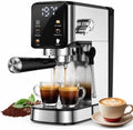 Espresso Machine 20 Bar, 1350W Expresso Coffee Machines with Milk Frother,Stainless Steel Espresso Maker with 39oz Removable Water Tank for Cappuccino,Latte(Silver) by Unknown