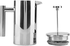 Fdit French Press Coffee Maker, Double Wall Insulated Brewer with Precision Filter for Home Office Stainless Steel Silver 800ml 1 Pack - Image 3