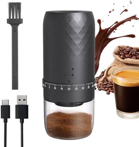 KMDJ-3AW Portable Coffee Bean Grinder with 40 Grinding Setting Ceramic Conical Burr for Mocha Americano, Cordless and Compact for Home Use - Image 2