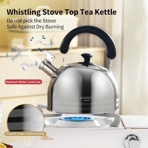 Tea Kettle, 5.7QT 6L Whistling Tea Kettle for Stove Top - Image 4