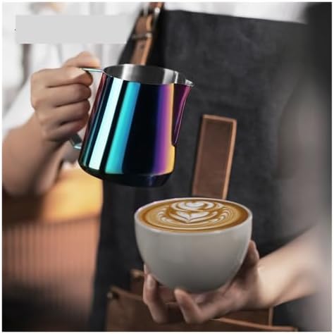 Milk Frother Jug 600ml Milk Frothing Pitcher Steaming Pitchers for Coffee Art Coffee Accessories(400ml,1pcs) - Image 3