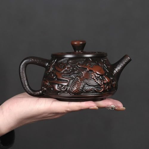 Tea Kettle Chinese Style Tea Brewing Handmade Home Tea Set Teapot with Filter Suitable for Black Tea Green Tea Oolong Tea Ceramic Tea Infuser - Image 2