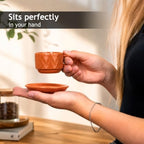 MIAMIO - Espresso Cups 6-Pack (2.5 oz) - Palmanova Collection (Magma) - Image 2