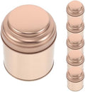 INOOMP 6pcs Airtight round Tea Tins Canister Set, Portable Tinplate Tea Storage Jars with Lid, Small 75x90mm Loose Leaf Kitchen Canisters for Coffee, Spices, and Herbs by INOOMP