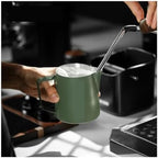 Classic Milk Frothing Pitcher 500ml Red Stainless Steel Steaming Pitchers Cappuccino/Latte Art Milk Cup Coffee Tool(600ml,Glossy) - Image 5