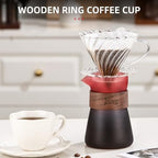 Glass Coffee Carafe with Wood Heat-Resistant Loop, 16oz Glass Coffee Server for Pour Over, Coffee Decanter & Coffee Pot, 2 Pack - Image 6