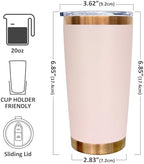 20 oz Tumbler Bulk Stainless Steel Tumblers with Lids and Straws Mixed B - Image 2