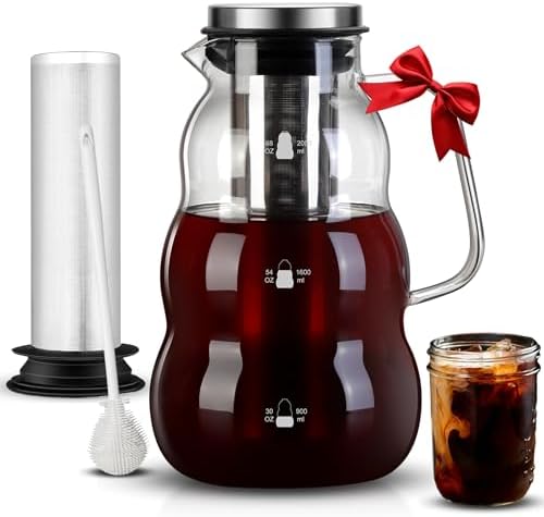 GWNF 2 L/68 oz Cold Brew Coffee Maker with 304 Stainless Steel Filter by GWNF