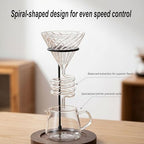 Glass Pour Over Coffee Dripper with Spiral Inner Design, V60 - Image 5