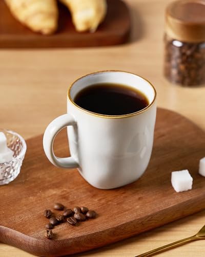 famiware Coffee Mugs Set of 6, Ocean Square 13oz Coffee Cup Set with Handle - Image 2