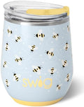 Swig Life 12oz Insulated Wine Tumbler with Lid, Busy Bee by SwigLife
