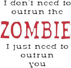 CafePress Outrun The Zombie 3 Tumbled Stone - Set of 4 Coasters Set of 4 w/holder - Image 2