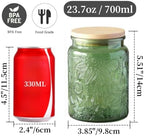 ANSQU 4-Pack Vintage Glass Jars with Airtight Lids, 23.7oz Coffee Canisters - Image 2
