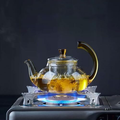 Removable Transparent Glass teapot Home with Infuser Small Tea Kettle Portable Tea Maker Container Tea Set Cleanable - Image 3