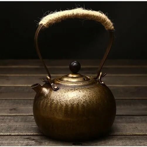 Tea Pots For Loose Tea 750ml Chinese Traditional Copper Kettle, Coffee Pot, Loose Tea Teapot, Retro Tea Teapot, Chinese Tea Ceremony Supplies Tea Infuser Pot(Vintage bronze) - Image 5