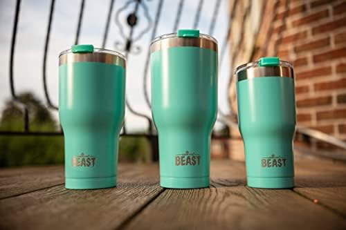 Beast 40 oz Tumbler Stainless Steel Vacuum Insulated Coffee Ice Cup Double Wall Travel Flask (Aquamarine Blue) - Image 3
