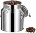 Water Dispenser with Spigot, Airtight Stainless Steel Milk Can by Unknown