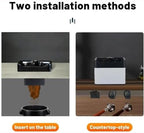 Electric Automatic Portafilter Cleaner, Espresso Coffee Puck Knock Box with Scrapers and Brush Head, Portable Coffee Ground Cleaning Tool for Home Cafe Coffee Bar Use(Silver) - Image 5