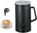 4 IN 1 Electric Milk Frother, Automatic Hot & Cold Milk Foamer, 19.6oz/580ml Large Capacity for Latte Coffee Hot Chocolates Cappuccino (Black, 220V EU PLUG) by JZLHYSNDYL