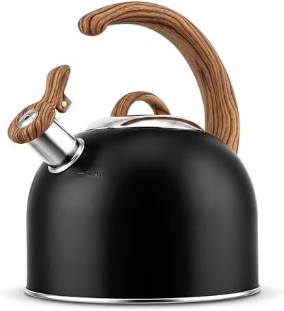 Harriet Whistling Tea Kettle, 3.1QT Food-Grade Steel Stovetop Teapot by Harriet